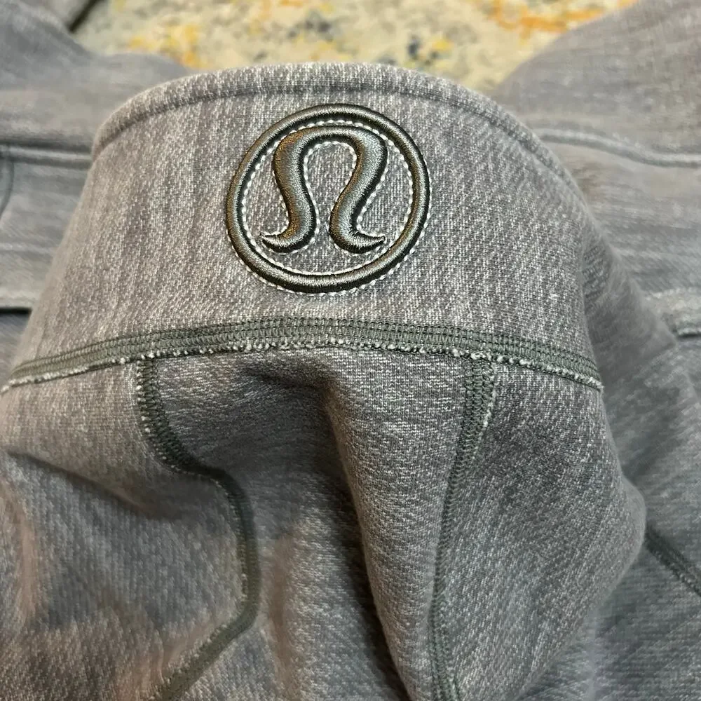 Lululemon Scuba Hoodie II Thick Fleece Zip Up Jacket Gray Womens 6 Sweatshirt